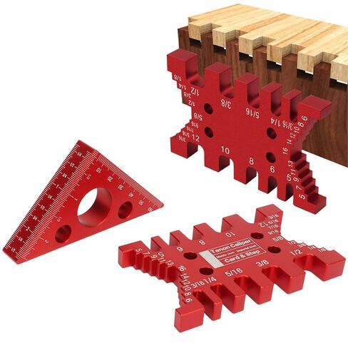 Professional Woodworking Measuring Tools Set Tenon Caliper and Triangular Gauge Precision Right Angle Ruler Router Saw Table Measurement Block for Carpentry Projects Durabl in Saudi Arabia