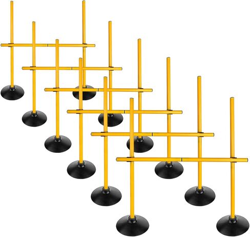 2.6FT Speed Agility Training Hurdles Set Adjustiable Height Jumping Hurdles Soccer Agility Poles for Beginner and Student in Kuwait