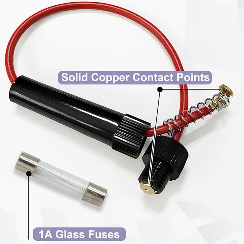 Luomorgo Inline Fuse Holder with 6 Pcs 6x30mm 1A Fuses - Screw Type Wired Mounting for Tube Fuse, Electrical Projects in Kuwait