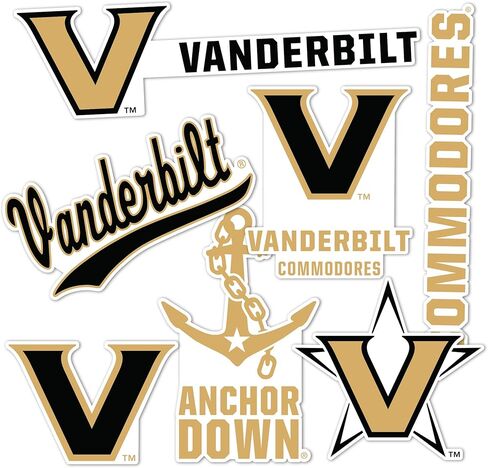 ملصق جامعة صبار الصحراء فاندربيلت كومودوريس VUr شارات الفينيل زجاجة مياه للكمبيوتر المحمول ورقة قصاصات السيارة T2 (النوع 2-3) in Kuwait