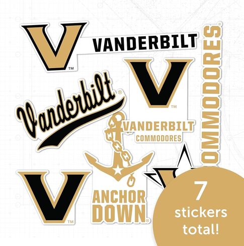 ملصق جامعة صبار الصحراء فاندربيلت كومودوريس VUr شارات الفينيل زجاجة مياه للكمبيوتر المحمول ورقة قصاصات السيارة T2 (النوع 2-3) in Kuwait