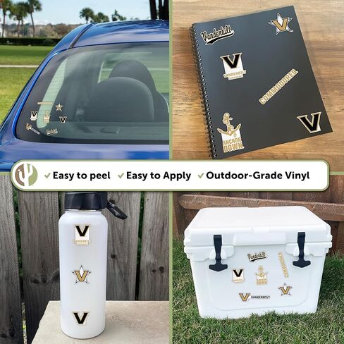 ملصق جامعة صبار الصحراء فاندربيلت كومودوريس VUr شارات الفينيل زجاجة مياه للكمبيوتر المحمول ورقة قصاصات السيارة T2 (النوع 2-3) in Kuwait