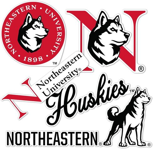 ملصق جامعة نورث إيسترن صبار الصحراء Huskiesr شارات الفينيل زجاجة مياه للكمبيوتر المحمول ورقة قصاصات السيارة T2 (النوع 2-3) in Kuwait