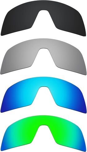 Alphax 4 Pcs Black & Titanium & Blue & Green Polarized Replacement Lenses for Oakley Sutro S OO9462 Sport Sunglsses in Saudi Arabia