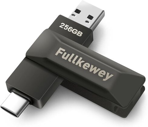 32G/64G/128G/256G Ultra Fast USB 3.0 Flash Drive, Dual Drive Type-C Thumb Drive OTG USB Compatible with Smartphone/Tablets/PC/Mac Pro/Car/TV, Silver/Gunmetal Gray (Gunmetal Gray, 64, GB) in Saudi Arabia