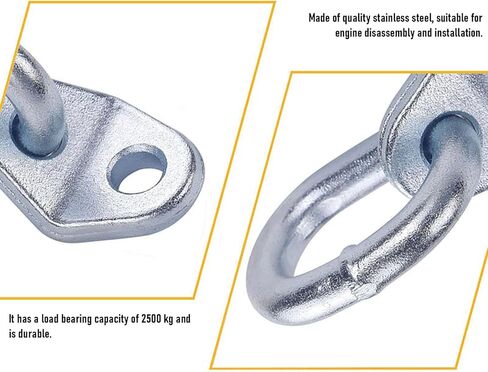 Engine Lifting Bracket, 5500LB Capacity Stainless Steel Engine Lift Bracket Kit with Angled Design, Acceptable 1/2in, for Hoist Leveler and Lifting Rigging in Saudi Arabia