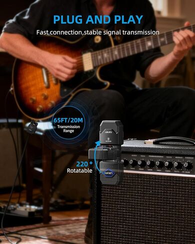 LEKATO 2.4 جيجا هرتز نظام الجيتار اللاسلكي جهاز استقبال الارسال اللاسلكي مع صندوق شحن 4 قنوات صوتية للجيتار باس الآلات الكهربائية in Saudi Arabia
