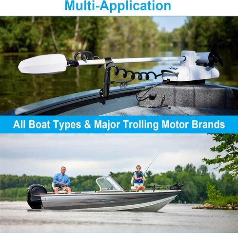 Trolling Motor Stabilizer Mount, 360° Adjustable, for Minn kota Terrova/Riptide Terrova/Ulterra/PowerDrive, Tough-Claw Boat Trolling Motor Shaft Reduces Bounce, Max to 1.5" Diameter Bar in Kuwait