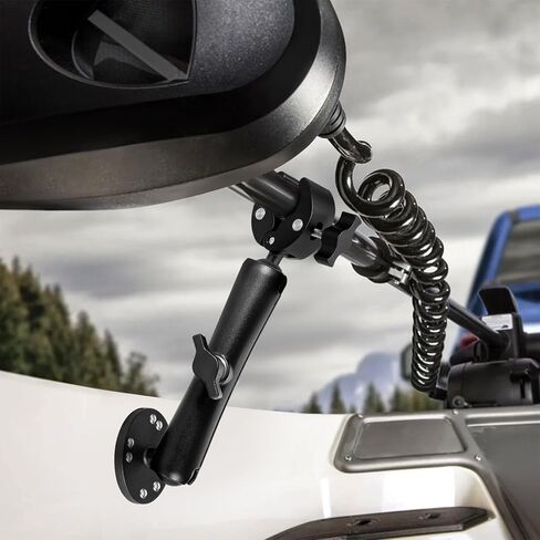 Trolling Motor Stabilizer Mount, 360° Adjustable, for Minn kota Terrova/Riptide Terrova/Ulterra/PowerDrive, Tough-Claw Boat Trolling Motor Shaft Reduces Bounce, Max to 1.5" Diameter Bar in Kuwait