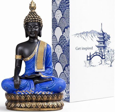 25DOL Buddha Statues for Home. 12.5" Buddha Statue (The Moment of Enlightenment). Collectibles and Figurines, Meditation Decor, Spiritual Living Room Decor, Yoga Zen Decor, Hindu and East Asian Décor in Kuwait