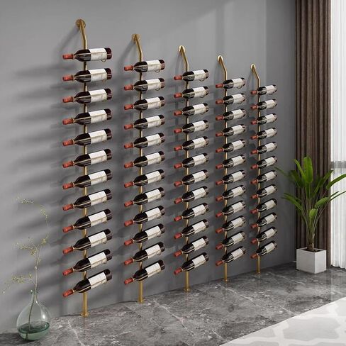 10 Pack Freestanding Floor Metal Rack Holds 120 Bottles Storage Display Holder for Kitchen Pantry Dining Room Bar in Saudi Arabia