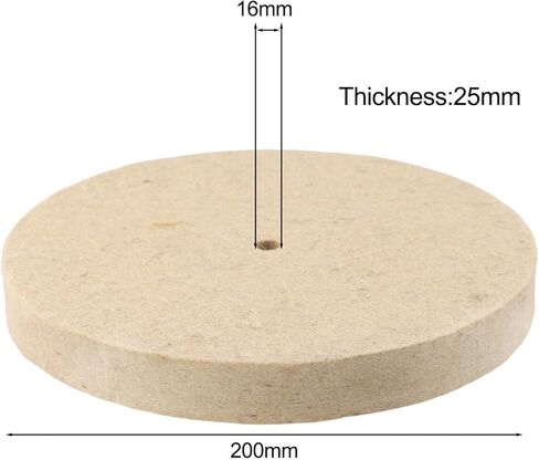 8 بوصة ورأى الصوف إطارات لامعة القرص 25 مللي متر وسادة عازلة سميكة للفولاذ المقاوم للصدأ النحاس الألومنيوم تشطيب المعادن وطحن 9.4 مللي متر in Kuwait