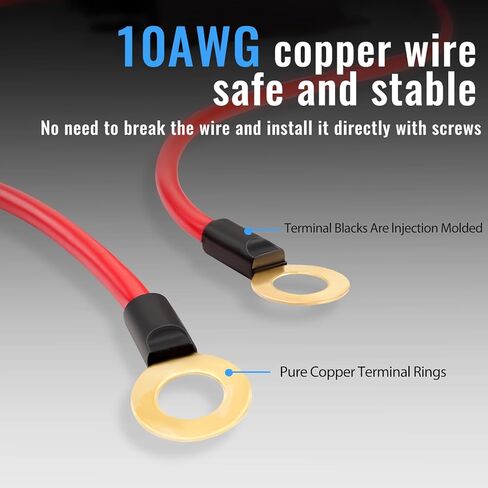DC 12V Inline Switch – 25A Waterproof IP67 Inline Power Switch, Heavy Duty DPST Battery Disconnect Switchs with 10AWG Copper Cable for Automotive, Marine, RV & DIY in Saudi Arabia