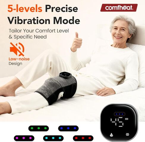 USB Heated Knee Brace with Massage Vibration Knee Massager with Heating for Car Knee Joint Arthritis Pain Relief Knee Heat Wrap Pad for Car Indoor Outdoor Use (Non-Chargeable) in Kuwait