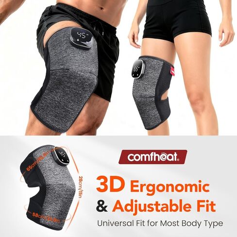 USB Heated Knee Brace with Massage Vibration Knee Massager with Heating for Car Knee Joint Arthritis Pain Relief Knee Heat Wrap Pad for Car Indoor Outdoor Use (Non-Chargeable) in Kuwait