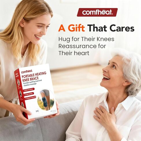 USB Heated Knee Brace with Massage Vibration Knee Massager with Heating for Car Knee Joint Arthritis Pain Relief Knee Heat Wrap Pad for Car Indoor Outdoor Use (Non-Chargeable) in Kuwait