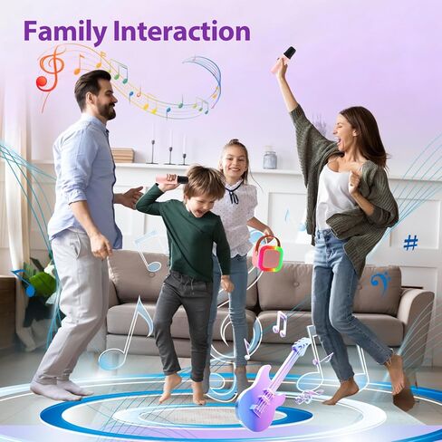 AICase Kpop Merch Karaoke Machine for Adults,Bluetooth Mini Speaker with 2 Wireless Microphones,for Kpop Demon Hunters Cosplay 2026 Birthday Gifts Toys for Ages Family Music Party Hitster Games in Saudi Arabia