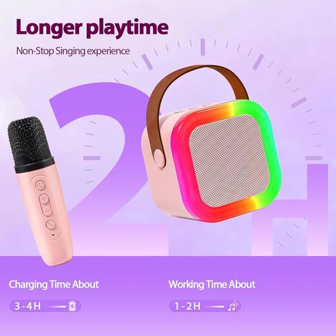 AICase Kpop Merch Karaoke Machine for Adults,Bluetooth Mini Speaker with 2 Wireless Microphones,for Kpop Demon Hunters Cosplay 2026 Birthday Gifts Toys for Ages Family Music Party Hitster Games in Saudi Arabia