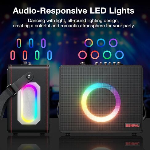 Karaoke Machine for Adults, Built-in 14 Inch Tablet with Lyrics Display, Portable Bluetooth Karaoke Speaker with 2 Wireless Microphones,800W Speaker, Connects to TV for Home Outdoor Party (Large) in Kuwait