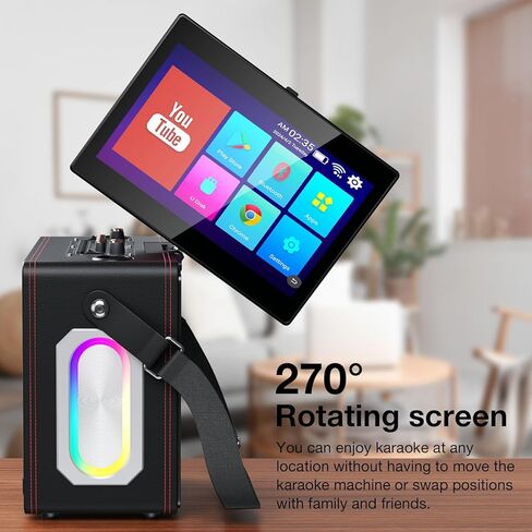 Karaoke Machine for Adults, Built-in 14 Inch Tablet with Lyrics Display, Portable Bluetooth Karaoke Speaker with 2 Wireless Microphones,800W Speaker, Connects to TV for Home Outdoor Party (Large) in Kuwait