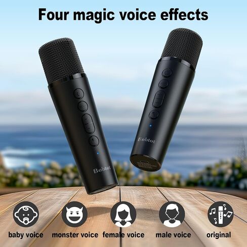 Bobtot Portable Speaker with 2 Wireless Microphones Outdoor Speaker IPX5 Waterproof Speaker with Handle Stereo Loud Sound, Home & Outdoor Party in Saudi Arabia