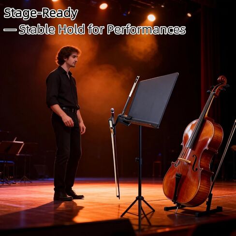 حامل قوس لحامل الموسيقى مع مشبك قلم رصاص - خطاف منظم للكمان والفيولا والتشيلو والباس، ملحق حامل موسيقى محمول للاعبين in Kuwait