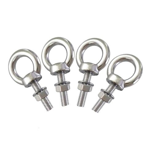 [304] مسامير بعروة من الفولاذ المقاوم للصدأ M8 مقاس 1.2 بوصة، 4 قطع، طول الخيط: 30 مم in Kuwait