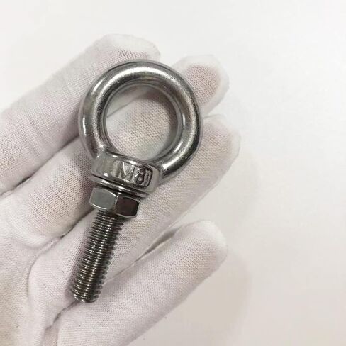 [304] مسامير بعروة من الفولاذ المقاوم للصدأ M8 مقاس 1.2 بوصة، 4 قطع، طول الخيط: 30 مم in Kuwait