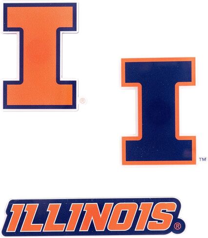 مغناطيس أكريليك من جامعة صبار الصحراء إلينوي، 3 قطع، تصميم زخرفي UIUC Fighting Illini مرخص رسميًا (مجموعة المغناطيس A) in Saudi Arabia