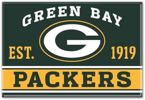 Wincraft Green Bay Packers Metal Decorative Magnet, 1 Piece, Rectangular, Metal, 2.5 x 3.5 inches in Saudi Arabia