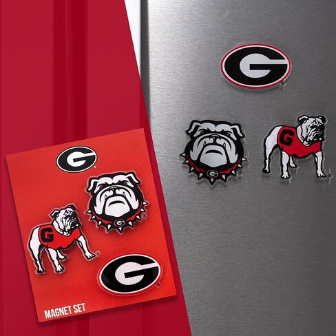 Desert Cactus University of Georgia Acrylic Magnet 3 Pack UGA Bulldogs Decorative Design Officially Licensed (Magnet Set A) in Saudi Arabia