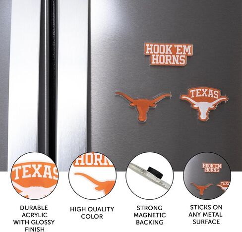 Desert Cactus University of Texas Austin Acrylic Magnet 3 Pack UT Austin Longhorns Decorative Design Officially Licensed (Magnet Set A) in Saudi Arabia