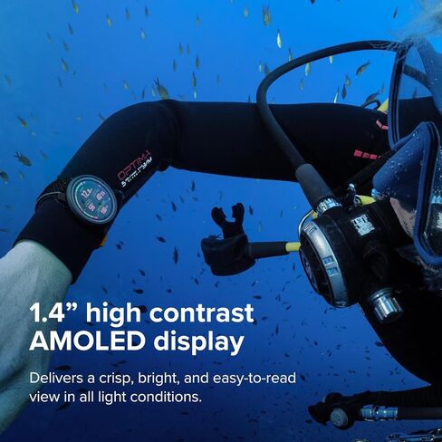 جهاز كمبيوتر SUUNTO Nautic S Dive Watch مع شاشة AMOLED ساطعة ونظام تحديد المواقع العالمي (GPS) والخرائط غير المتصلة بالإنترنت وأدوات الطقس، وضغط الخزان اللاسلكي، حتى 60 ساعة بشحنة واحدة in Saudi Arabia