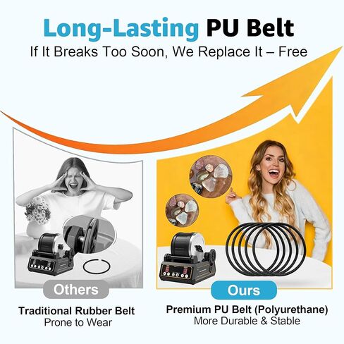 Rock Tumbler Replacement PU Belts for K1 & K1 Pro – Heavy-Duty Anti-Break Drive Belts, Durable Upgrade, 5 Pack (Not for Other Models) in Kuwait