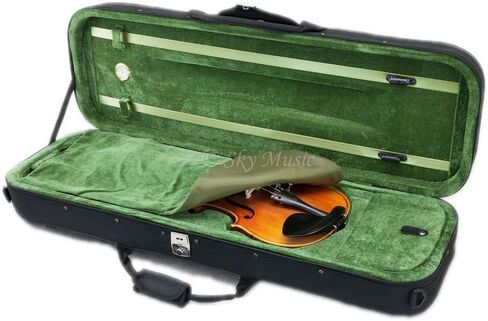 SKY Violin Oblong Case Lightweight with Hygrometer Black/Green in Saudi Arabia