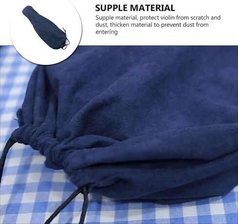 Vaguelly 1Pc Suede Fabric Violin Cover and Protective Sleeve Elegant Decorative Cover for Violins for Home Storage and Practice in Saudi Arabia