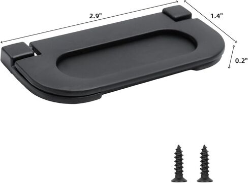 LC LICTOP 3 Inch Flush Pull Handles, Matte Black Recessed Furniture Handles with Screws, Hidden Cabinet Pull for Drawers, Sliding Doors & Wardrobes, 10Pcs in Saudi Arabia