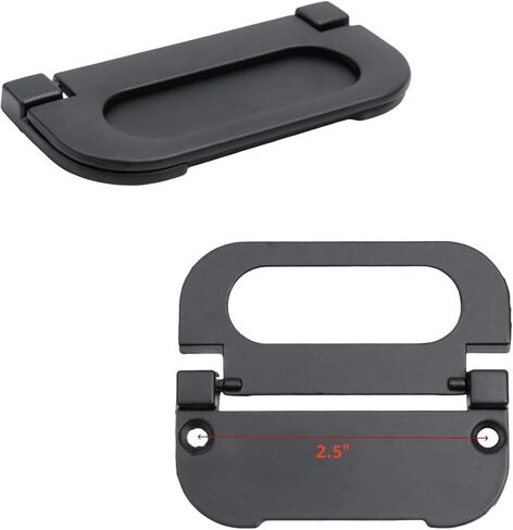 LC LICTOP 3 Inch Flush Pull Handles, Matte Black Recessed Furniture Handles with Screws, Hidden Cabinet Pull for Drawers, Sliding Doors & Wardrobes, 10Pcs in Saudi Arabia