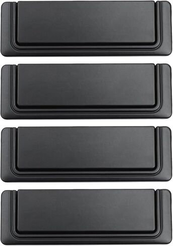 LC LICTOP 3 Inch Flush Pull Handles, Matte Black Recessed Furniture Handles with Screws, Hidden Cabinet Pull for Drawers, Sliding Doors & Wardrobes, 10Pcs in Saudi Arabia
