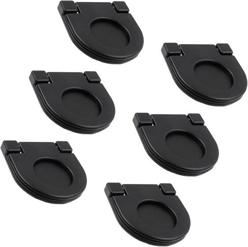 LC LICTOP 3 Inch Flush Pull Handles, Matte Black Recessed Furniture Handles with Screws, Hidden Cabinet Pull for Drawers, Sliding Doors & Wardrobes, 10Pcs in Saudi Arabia