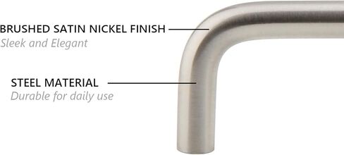 سيلفرلاين P5101/ P5102/ P5103 سلك صلب يسحب مقابض خزانة صغيرة جدًا لسحب درج الخزانة (25، نيكل ساتان، مراكز 3 بوصة (76 مم)) in Kuwait