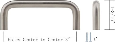 سيلفرلاين P5101/ P5102/ P5103 سلك صلب يسحب مقابض خزانة صغيرة جدًا لسحب درج الخزانة (25، نيكل ساتان، مراكز 3 بوصة (76 مم)) in Kuwait