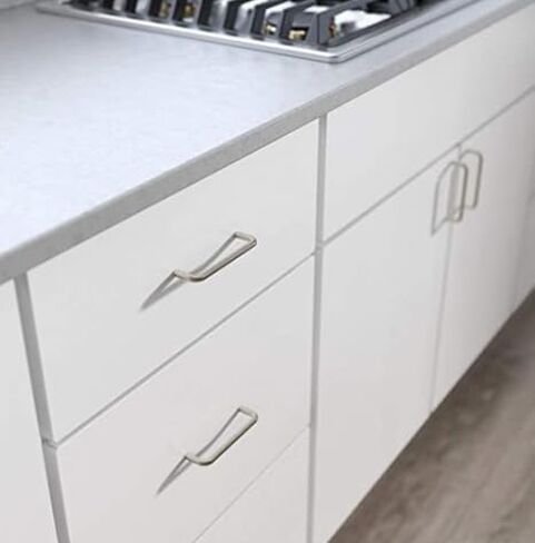 سيلفرلاين P5101/ P5102/ P5103 سلك صلب يسحب مقابض خزانة صغيرة جدًا لسحب درج الخزانة (25، نيكل ساتان، مراكز 3 بوصة (76 مم)) in Kuwait