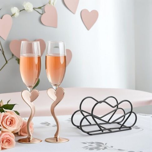 قطعتان من حامل المناديل المعدنية على شكل قلب من Gadpiparty، صينية توزيع مناديل ورقية لطاولة المطبخ للاستخدام الداخلي والخارجي in Saudi Arabia