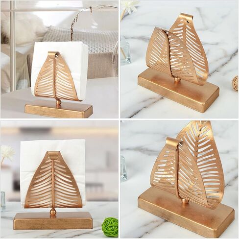 BESTYASH Vintage Metal Napkin Holder for Table, Decorative Iron Napkin Stand with Upright Design, Restaurant Paper Towel Dispenser for Dining Room and Cafe Use in Kuwait