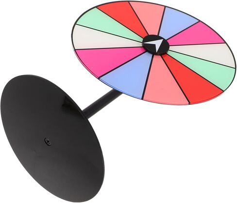 Ciieeo Rainbow Color Prize Spinning Wheel Acrylic Tabletop Roulette Spinner for Portable Fortune Turning Wheel for Home Parties and Trade Shows Engaging Fun Experience in Kuwait