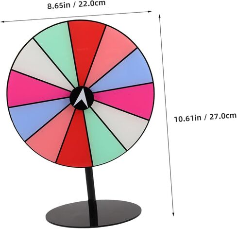 Ciieeo Rainbow Color Prize Spinning Wheel Acrylic Tabletop Roulette Spinner for Portable Fortune Turning Wheel for Home Parties and Trade Shows Engaging Fun Experience in Kuwait