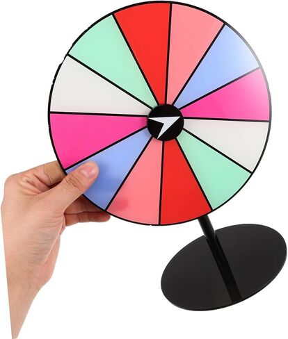 Ciieeo Rainbow Color Prize Spinning Wheel Acrylic Tabletop Roulette Spinner for Portable Fortune Turning Wheel for Home Parties and Trade Shows Engaging Fun Experience in Kuwait
