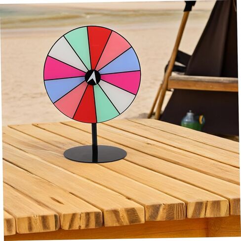 Ciieeo Rainbow Color Prize Spinning Wheel Acrylic Tabletop Roulette Spinner for Portable Fortune Turning Wheel for Home Parties and Trade Shows Engaging Fun Experience in Kuwait