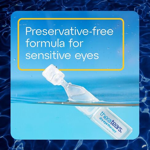 TheraTears Dry & Tired Preservative-Free Eye Drops for Dry Eye Relief and Daily Eye Care, 30 Single-Use Vials in Kuwait